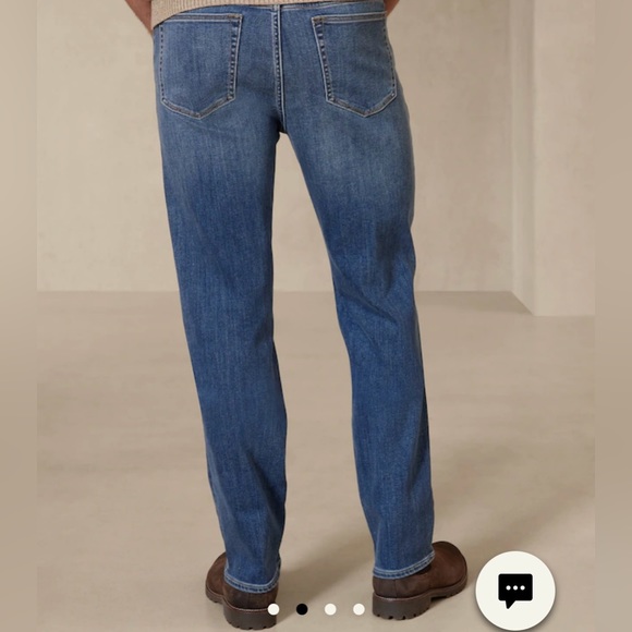 BANANA REPUBLIC. Blue Slim Boyfriend Jeans. Side 32. Unisex. Five Pocket… - Picture 2 of 11